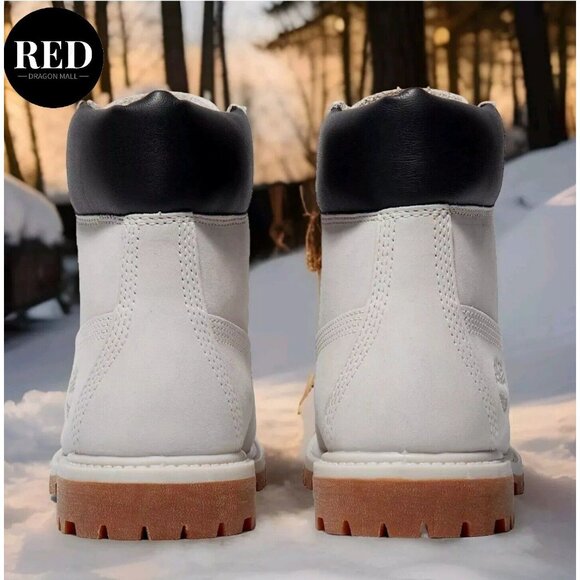 Timberland Premium 6" Light Grey Waterproof Ankle Boots Shoes - Women's Size 7 - Picture 11 of 16